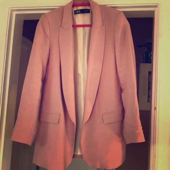 Blush pink Zara blazer size M